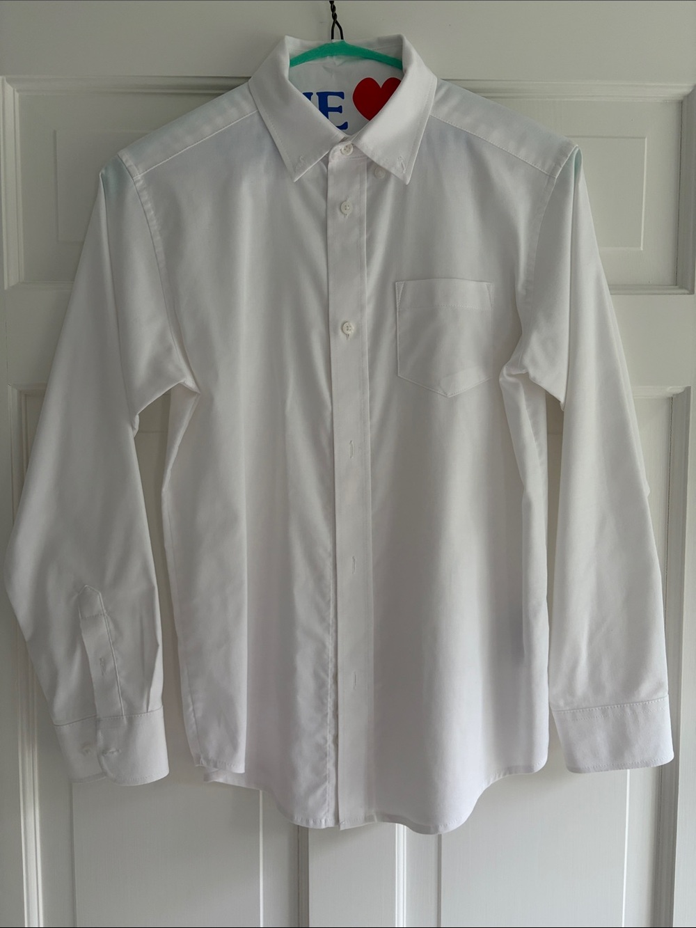 Boy’s Izod White Long-Sleeve Button-Down Shirt 10-12